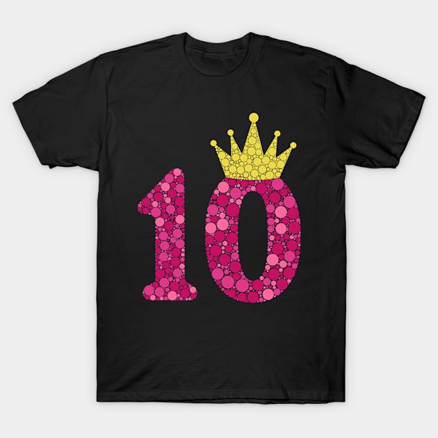 It's My 10th Birthday Polka Dots Happy Dot Day Boys Girls T-Shirt by MooneyEscobarnnzhb